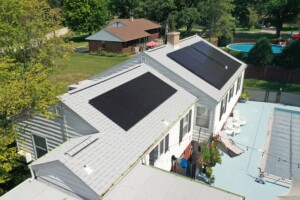 solar panels on white roof