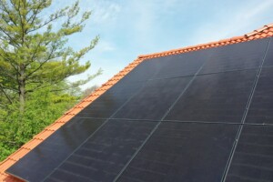 close up of solar panels