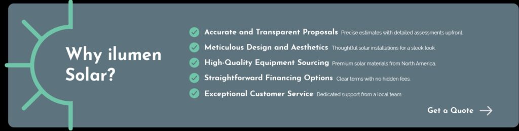 Banner graphic illustrating why to use ilumen Solar