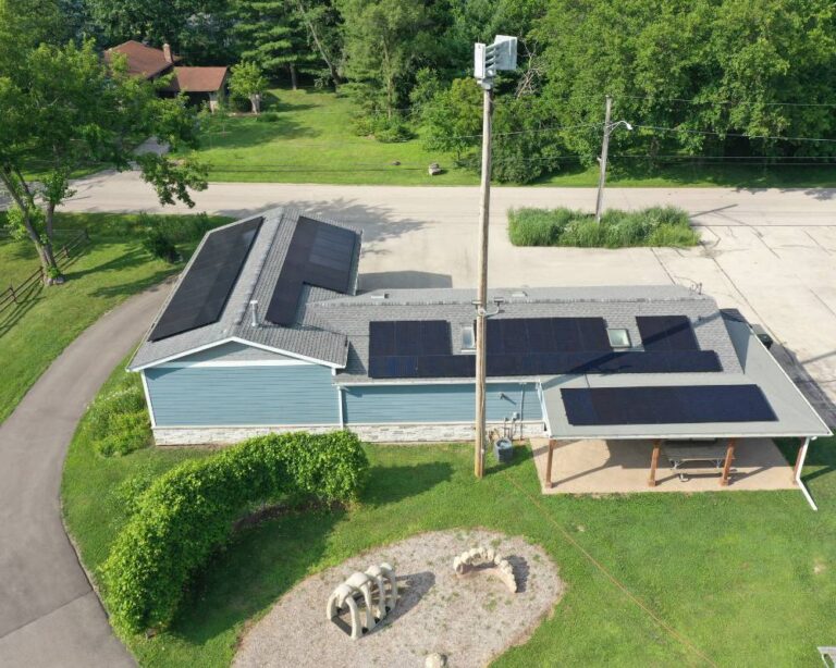 Side View of Port Barrington Solar Panel Project
