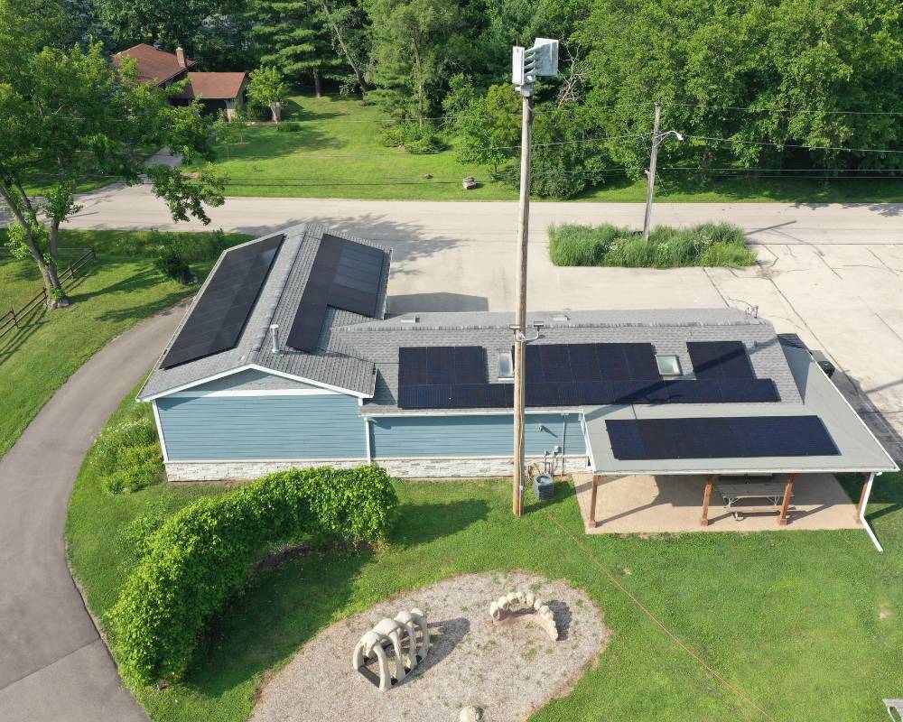 Side View of Port Barrington Solar Panel Project
